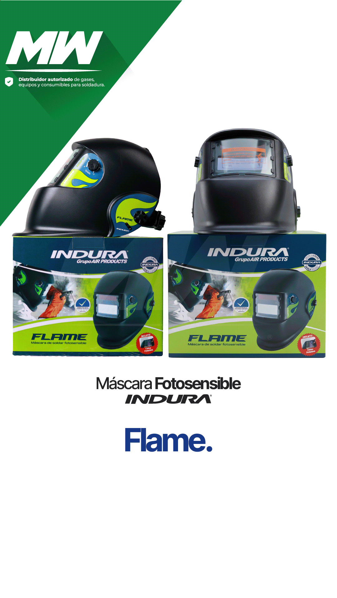 Máscara Fotosensible Indura Flame