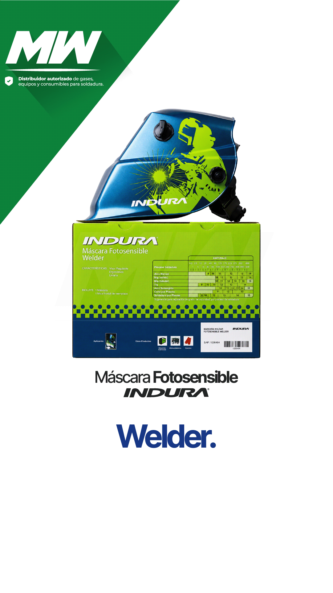 Máscara Fotosensible INDURA Welder